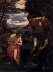 Tintoretto: Baptism of Christ (Krisztus keresztsége)